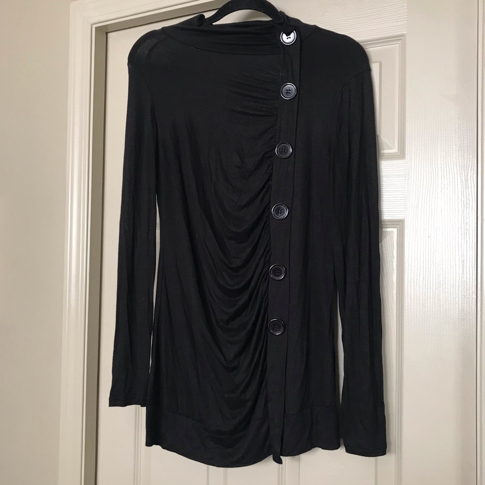 Black long sleeve mock neck top. Size XL. NWOT